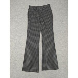 Free People Pants Womens 0 Gray Ponte Check Flare Dress Career Work Stretch